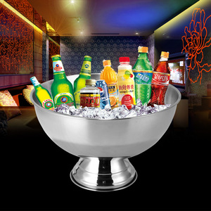 Cubo de hielo de acero inoxidable 304, para Whisky, cerveza, champán, Bar, KTV, con tapa, tazón de cerveza y vino - Product Image 3