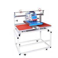 Machine de transfert textile industrielle avec plateau supérieur coulissant et gorge en U pour une impression de vêtements efficace