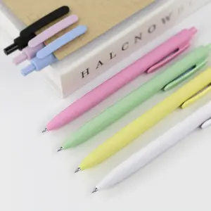 Wholesale Plastic Spray Glue Business Meeting Pen Custom Logo Macaron Gift Election Ballpoint Pen