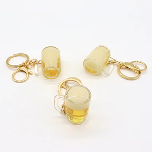 Porte-clés personnalisé en PVC 3D, acrylique, en forme de tasse de bière, de bouteille de boisson, ou de friandises/sucreries en résine simulées, fabrication en usine - Product Image 4