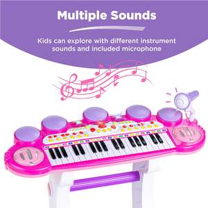 Jouets d'apprentissage musical de charge pour enfants clavier électrique pour enfants <span class=keywords><strong>piano</strong></span> jouet bigfun et micro pour bébé avec jouets lumineux - Product Image 6