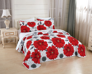 ผ้าคลุมเตียงพิมพ์ลายชุด6ชิ้นรวมผ้าห่มหนึ่งผืนผ้าปลอกหมอน2ใบและปลอกหมอน - Product Image 3