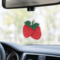 FTQS Désodorisant de voiture suspendu en forme de fruit, en carte, nouveauté parfumée, OEM, marque privée, longue durée, cadeau