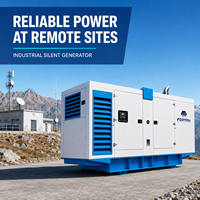 Groupe électrogène diesel industriel 50kW 100kW 200kW silencieux avec contrôleur ATS 220/380V, refroidissement par eau, ATS