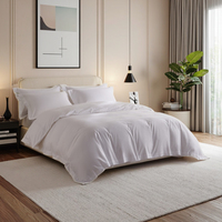 Ensemble de couette de luxe 4 pièces en coton égyptien microfibre tissé uni 300 fils/cm² de haute qualité pour hôtel 5 étoiles – Fraîcheur garantie