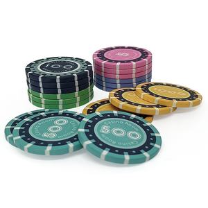 Fichas de póquer de cerámica de 39mm, logotipo personalizado con valor en efectivo, fichas redondas para juego de casino, muestra gratis, diseño gratis, 10g - Product Image 2