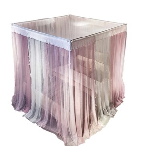 Moustiquaire Hongchang Romantique Style Français en Chiffon Double Couche Longueur Plancher pour Lit Baldaquin Style Princesse Usage Adulte - Product Image 5