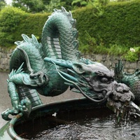 Extérieur Bronze Dauphin Statue Jardin En Laiton Fontaine D'eau Animal Sculpture pour Piscine