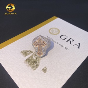 Anello da Uomo in Argento 925 con Diamanti Baguette Completamente Incastonati, Gioiello Hip Hop Bicolore, Moissanite VVS D, Certificato GRA - Product Image 5