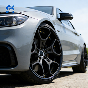 Rines Negros Mate de 19 20 21 22 23 24 Pulgadas con Borde Profundo, 22x12J 5x112 5x130, Remaches Dorados, Rines de Aleación Forjados Cóncavos Personalizados para Superdeportivos - Product Image 4