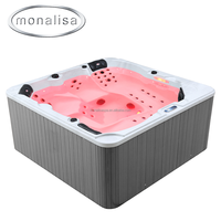 Promotion : Spa de plein air Monalisa pour cinq personnes avec hydromassage et massage par air, bain à remous, sauna extérieur et cabines EPS