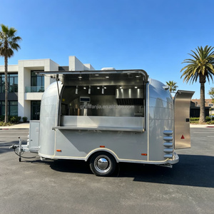 Nuevo Remolque de Acero Inoxidable Estilo Vintage para Venta de Pizza, Barra de Cerveza Móvil con Ruedas, Carrito de Comida en Venta - Product Image 1