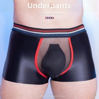 Boxers élastiques pour hommes, sexy, rehausseurs de fesses, taille basse, sportifs, séduisants, en nylon, motif uni, pour le marché international