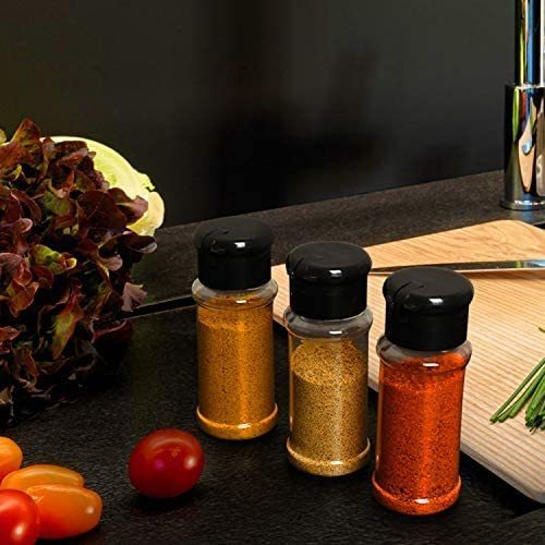 Free Samples Packaging Seasonsing Plastic Shaker Bottle Plastic Pepper Powder Container Clear PET Plastic Spice Jar
