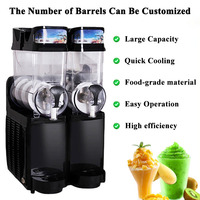 Machine à glace de grande capacité 1/2/3/4 réservoir pour boisson congelée Machine à glace commerciale avec couvercle de lumière LED