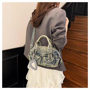 Bolsos de mezclilla vintage a la moda, bolsos de hombro de mezclilla lindos y con personalidad para mujer, bolso cruzado. - Product Image 6