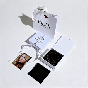 Factory wholesale ribbon-covered jewelry box with flip cover, <b>ring</b> pendant <b>storage</b> and packaging box, custom logo, new style - Product Image 5