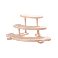 Étagère de bureau en bois massif Offres Spéciales supports de stockage de cosmétiques échelle multicouche supports d'affichage mobiles pour parfum maquillage soins de la peau