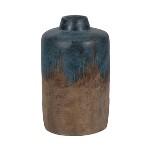 Vaso in terracotta bicolore, decorazione d'arredo per soggiorno, camera da letto, ufficio, scrivania, consolle. - Product Image 3