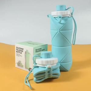 Botella de Agua de Silicona Económica al por Mayor, 600 ml, Diseño Plegable para Deportes Básicos y Uso Diario - Product Image 2
