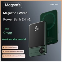 Power Bank Ultra Tipis Berbahan Aluminium Alloy Magnetik 5000mAh Output USB 20W Logo Custom Desain Ringan dan Ramping