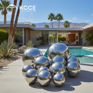 Indoors Outdoors Double Layer PVC <strong>Mirror</strong> Balloon Inflatable Shinny <strong>Mirror</strong> <strong>Ball</strong> for Disco Parties &amp; Corporate Events Decoration - Product Image 1