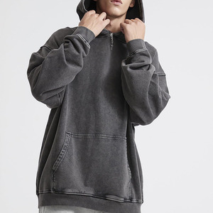 Sudadera Casual para Hombre, Corte Holgado, Lavado Ácido, Cómoda, de Algodón, Estilo Urbano, Sudadera Premium con Lavado Ácido para Hombre - Product Image 3