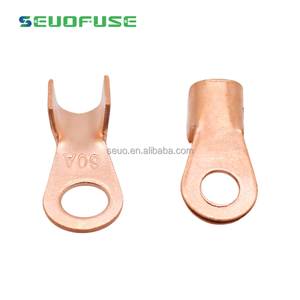 ขั้วปลายสายไฟทองแดงเปลือยหางปลาหางปลาแบบวงกลมไม่หุ้มฉนวนกันความร้อนด้วยการเปิดจมูก - Product Image 2