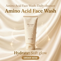 Organic Herbal Fermented Rice Amino Acid & Lactobionic Acid Facial Cleanser with Deep Cleansing for Oily/Dry/Sensitive Skin