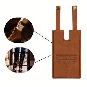 Quick Shipping Boot With Snap Strap Retro Purse Western Boots Pu Leather Wallet for Men - Product Image 5