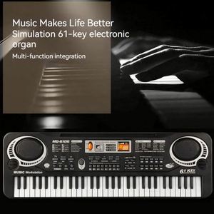 Multi-Function Children Learning <b>Music</b> Toy 61 Keys Piano Keyboard Microphone Electronic Organ Musical Instrument - Product Image 3