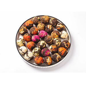 wholesale 18 Dividers <b>Gift</b> Set Natural Handicraft Mix <b>Black</b> Tea Flower Ball Dried Flowers 11 Flavors 3 Colors <b>Box</b> Pu-erh tea - Product Image 3