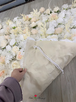 QSLH Ti248 Mur de fleurs 3D, toile de fond imperméable, mur de fleurs artificielles, toile de fond décorative pour scène de mariage