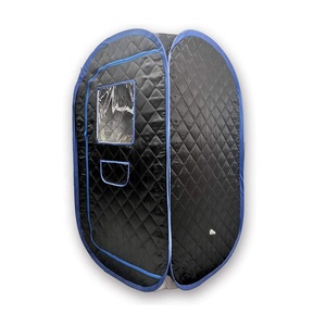 Moderno Mini portatile una persona Sauna a vapore elettrico a vapore bagnato Design pieghevole per uso domestico acrilico - Product Image 1