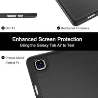 TPU lembut anti guncangan, dudukan lipat tiga untuk Tablet Samsung Tab A7 10.4 2020 dengan tidur/bangun otomatis
