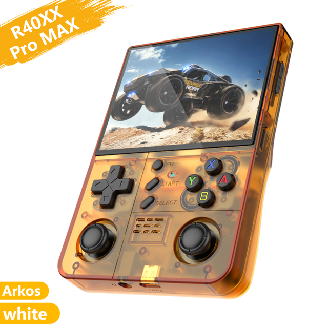 2026 NEW R40XX Pro Max Arkos 2.0 Retro Handheld Console - 4.2 Inch Clear IPS Display,Game Consoles Long Battery, Portable Gift
