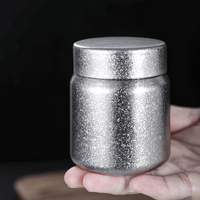 Boîte à thé classique en titane pur de haute qualité 2026, grande capacité, étanche à l'humidité, 220 ml, pot de camping pour la maison et les voyages