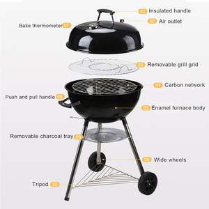 <span class=keywords><strong>Barbecue</strong></span> à <span class=keywords><strong>charbon</strong></span> de bois original Trolley Grill 22 pouces pour jardin - Product Image 3