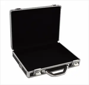 APC006 380*280*80mm alüminyum sert çanta köpük siyah evrak çantası taşınabilir araç çantası alüminyum taşıma başkanlık kılıfı