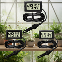 Intérieur Lcd Température Humidité Mètre Mini Thermomètre Numérique Hygromètre Fahrenheit (F) pour Maison Serre Bocaux