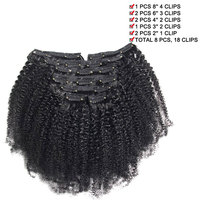 Clip invisible à Double tirage en gros dans l'extension de cheveux humains clip sans couture de vrais cheveux brésiliens Remy dans l'extension de cheveux
