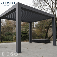 Pergola en aluminium Jiake résistante aux charges de neige avec toit à lames orientables pour le marché d'exportation Allemagne France, gazebo extérieur en aluminium