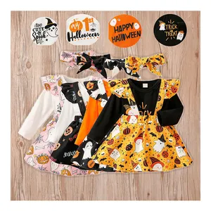 Fuyu Hollywood Children Baby Girl Rompers Clothes Hot Sale Toddler Girl Long Sleeve Clothing Set Kids Outfits