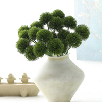 Boule de Dianthus Artificielle Verte, Fausses Fleurs de Grenade Vertes, Verdure Plastique au Toucher Réel pour la Décoration de la Maison, des Mariages et des Fêtes