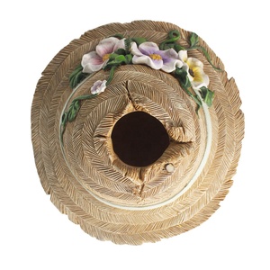 Strand Strohoed Vogelhuisje Of Vogelhut Decor Buiten Voor Handgeschilderde Hangende Vogelnest Tuin Buitenterras Decor - Product Image 3