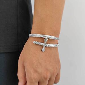 Exclusive <b>Men</b> Streetwear Fully Jeweled Knight Dagger Cuffs GRA Moissanite Authentic Gold Dipped S925 Silver Custom <b>Bangles</b> B2B - Product Image 6