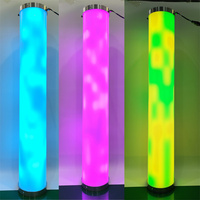 Tubo de Luz LED de Matriz de Píxeles RGB DMX512, Material de PC, DC24V, MeteorTube Digital 3D de 360 Grados