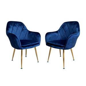<span class=keywords><strong>Fauteuil</strong></span> de salle à manger de cuisine <span class=keywords><strong>scandinave</strong></span> contemporain en <span class=keywords><strong>velours</strong></span> avec siège rembourré, base en métal, chaise de qualité pour restaurant - Product Image 3