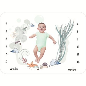 Xinlida High Quality Print Sublimation Newborn Soft Photo Props <strong>Memory</strong> Monthly Milestone Baby <strong>Blanket</strong> - Product Image 2