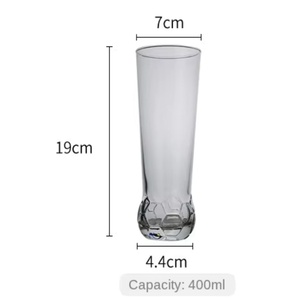 14 oz Handmade Modern Classic Style Football <strong>Tumbler</strong> Transparent Glass Cups for Long Drinking <strong>Wine</strong> Water and Beer - Product Image 5